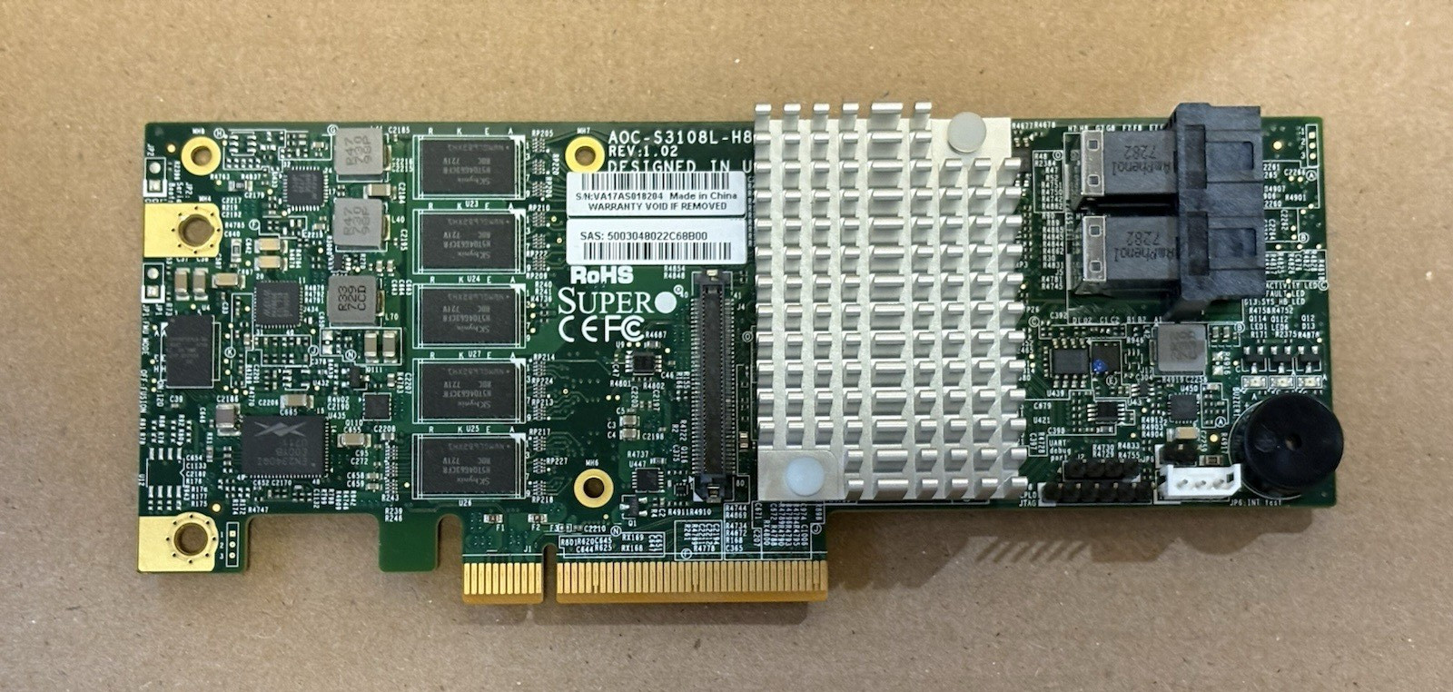 Supermicro AOC-S3108L-H8IR PCI-e Raid Card