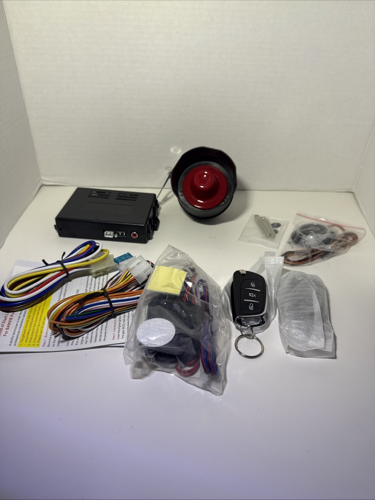 Banvie Car Alarm Engine Start System With Keyless Entry Open Box/Never Used