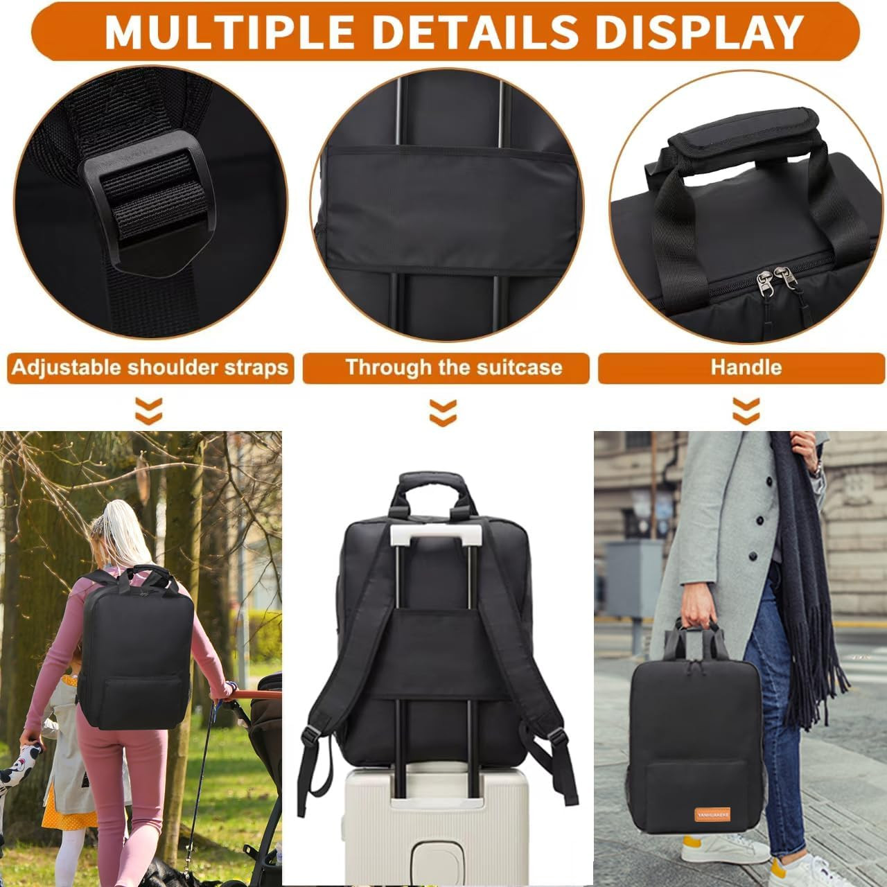 Stroller Travel Bag Compatible GB Pockit Air plus All Terrain Lightweight Black