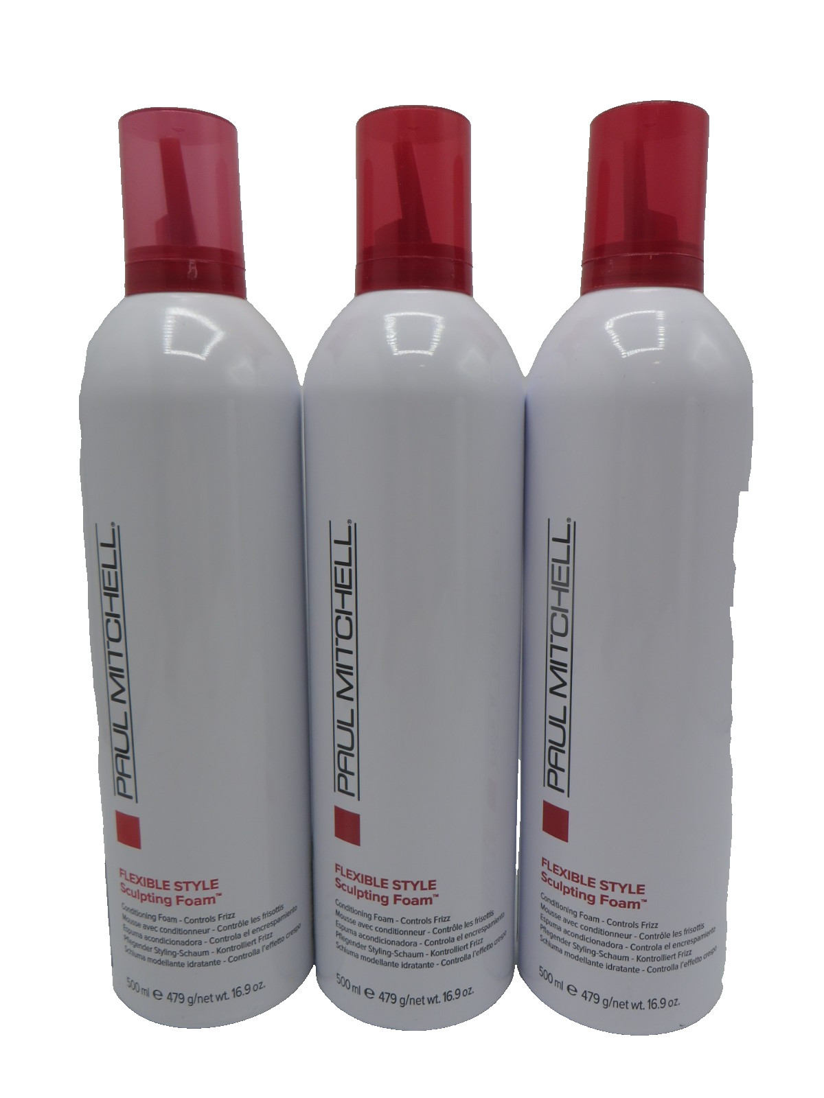PAUL MITCHELL FLEXIBLE STYLE SCULPTING FOAM 16.9 OZ  (Lot of 3)