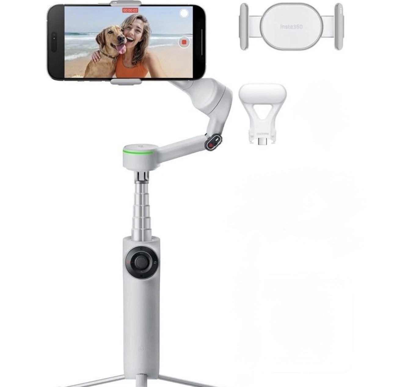 Insta360 Flow 2 Pro 3-Axis AI-Powered Gimbal-Stone Gray-AI Tracker