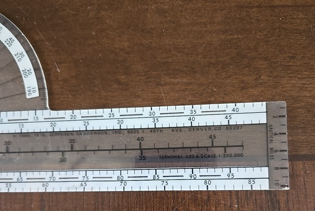 Vintage Jeppesen PN-1 Flight Navigation Plotter