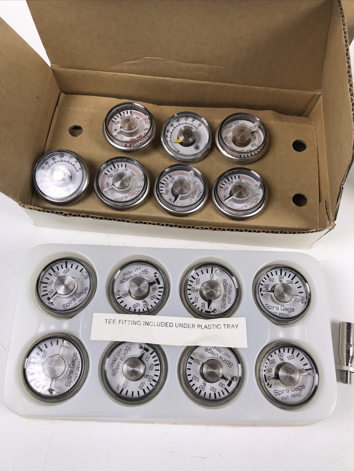 Box of 15 United Instruments  Spira Gage Tire Gauge Big Trucks RV’s Buses Oliver