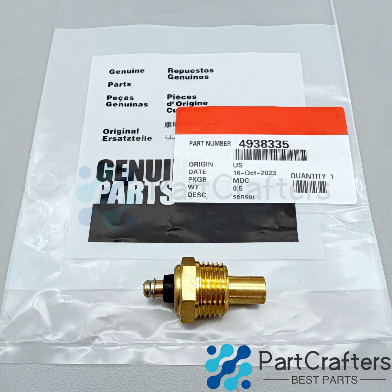 Genuine OEM Temperature Sensor 4938335 fits for Cummins Engine 4BT 6BT