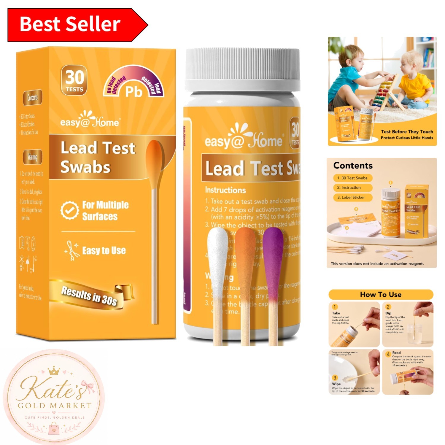 Lead  Kit for Home - 30 Fast Swabs with Instant Results & Peace of Mind