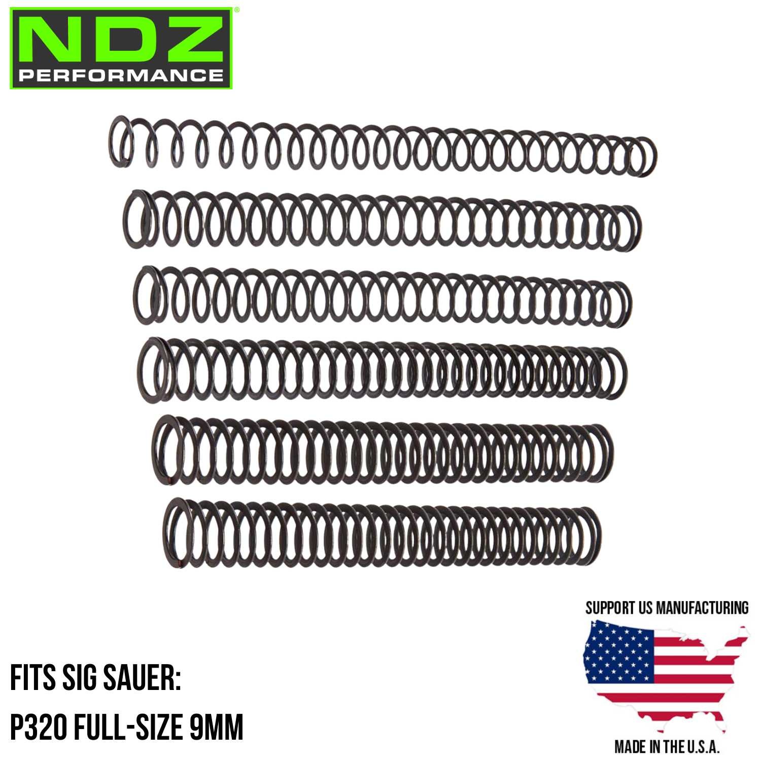 ISMI Sig P320 Full Size 4.7" Recoil Springs Chrome Silicon 9MM