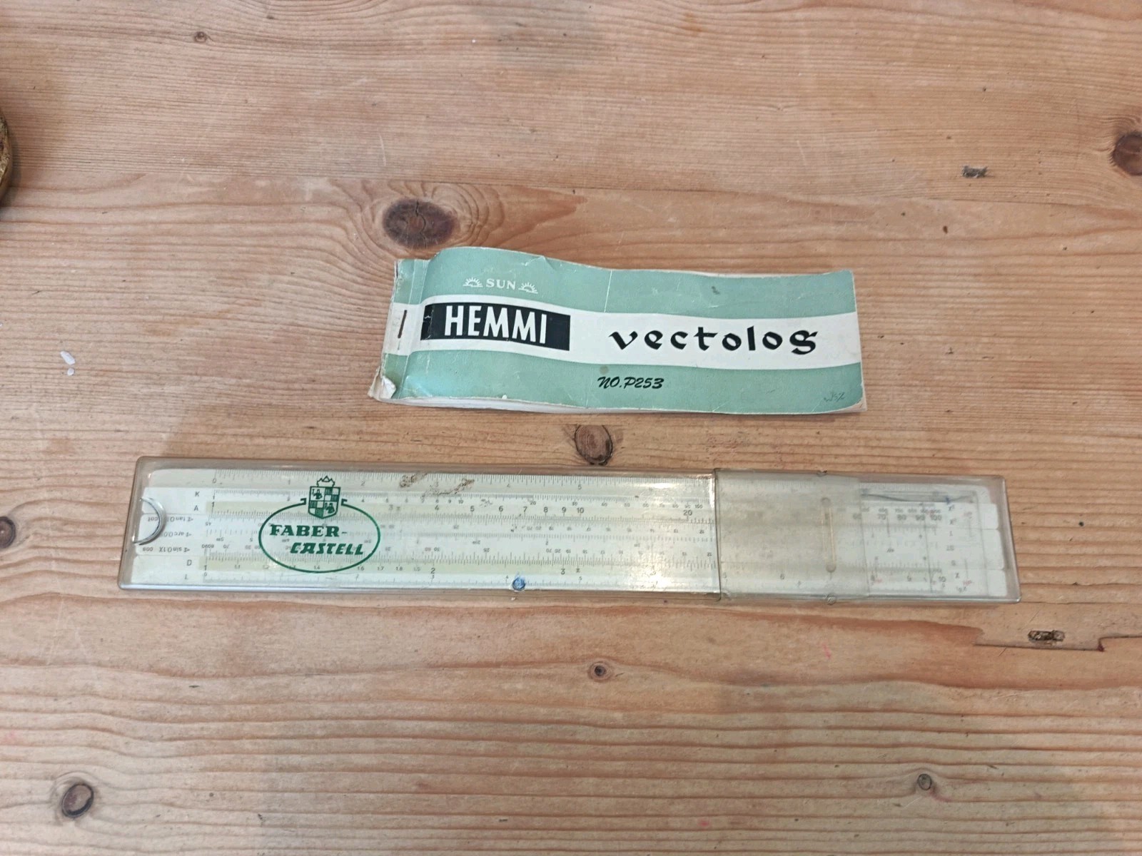 Vintage Slide  Rule By Faber Castell Handsome Instructions For A Henni Slide Rul