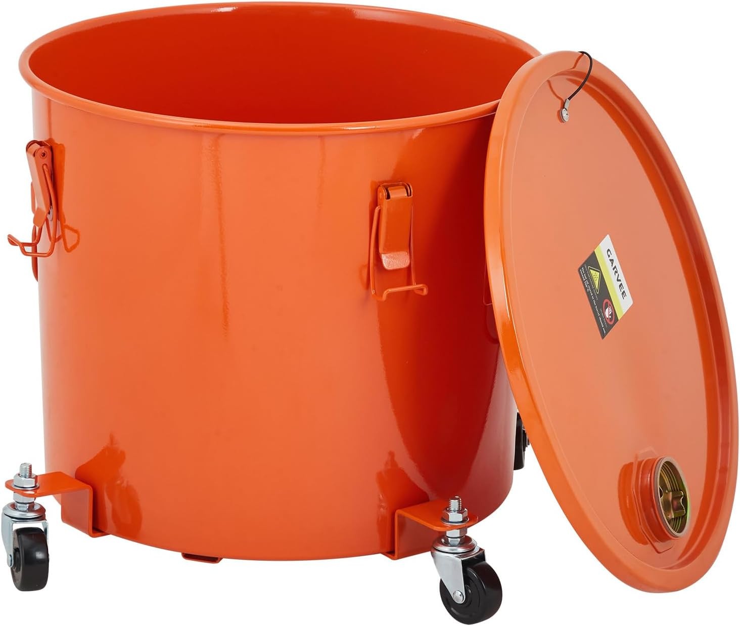 8 Gallon Fryer Grease Bucket Oil Disposal Caddy w/ Casters Filter Bag Lid Lock