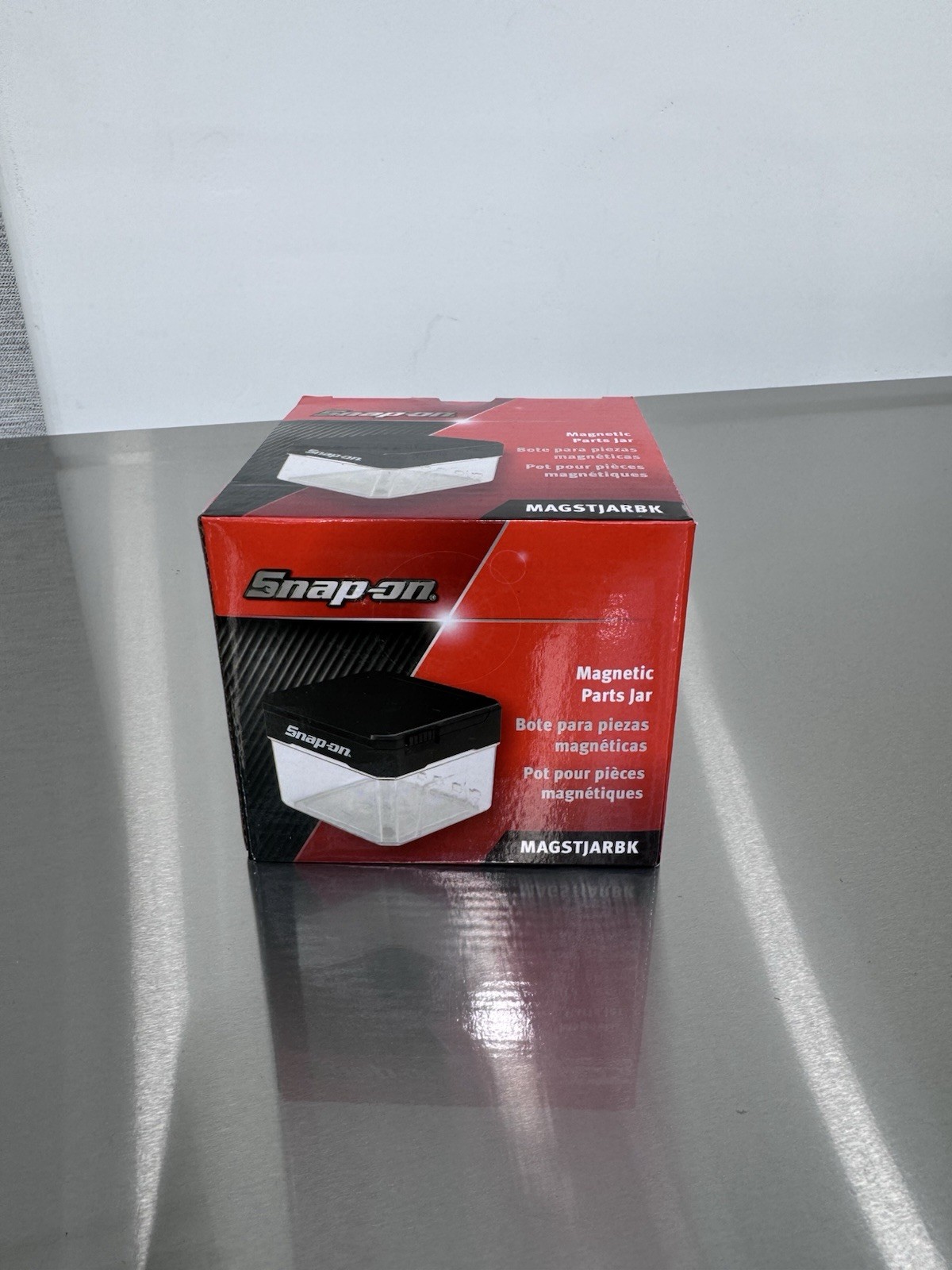 Snap On Tools Magnetic Parts Jar BLACK MAGSTJARBK 4x4x3 new in box