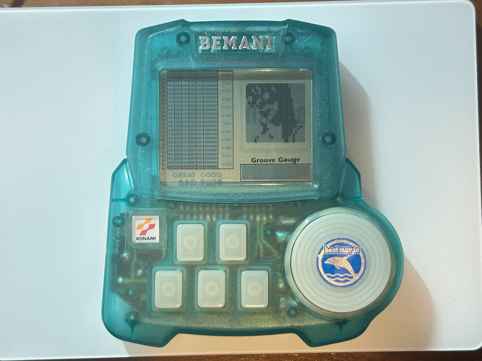 Konami Bemani Pocket Summer Mix beatmania LCD Handheld Clear Blue Japan Tested