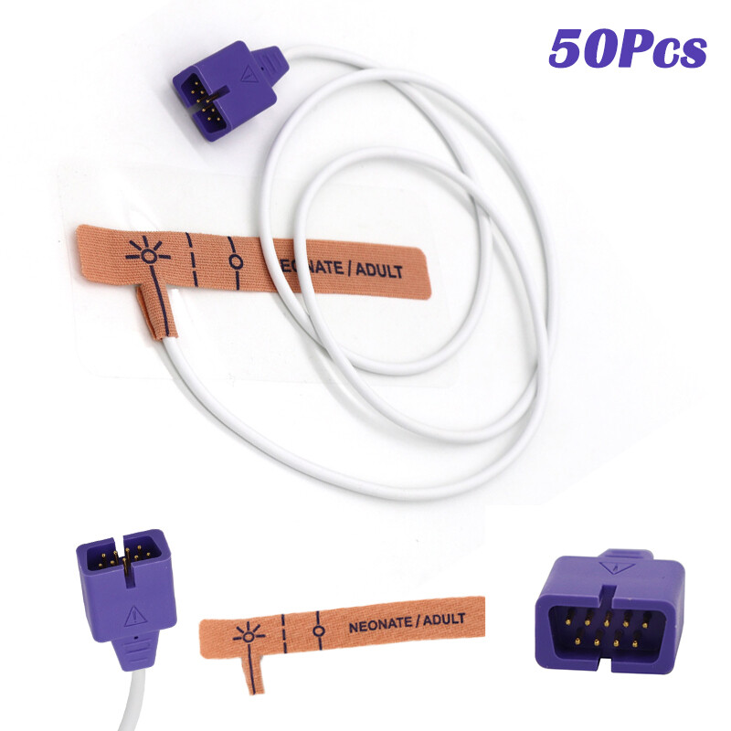 50Pc Suitable to Nellcor MAX-A Disposable Oximax Adult/Neonate SpO2 Sensor Probe