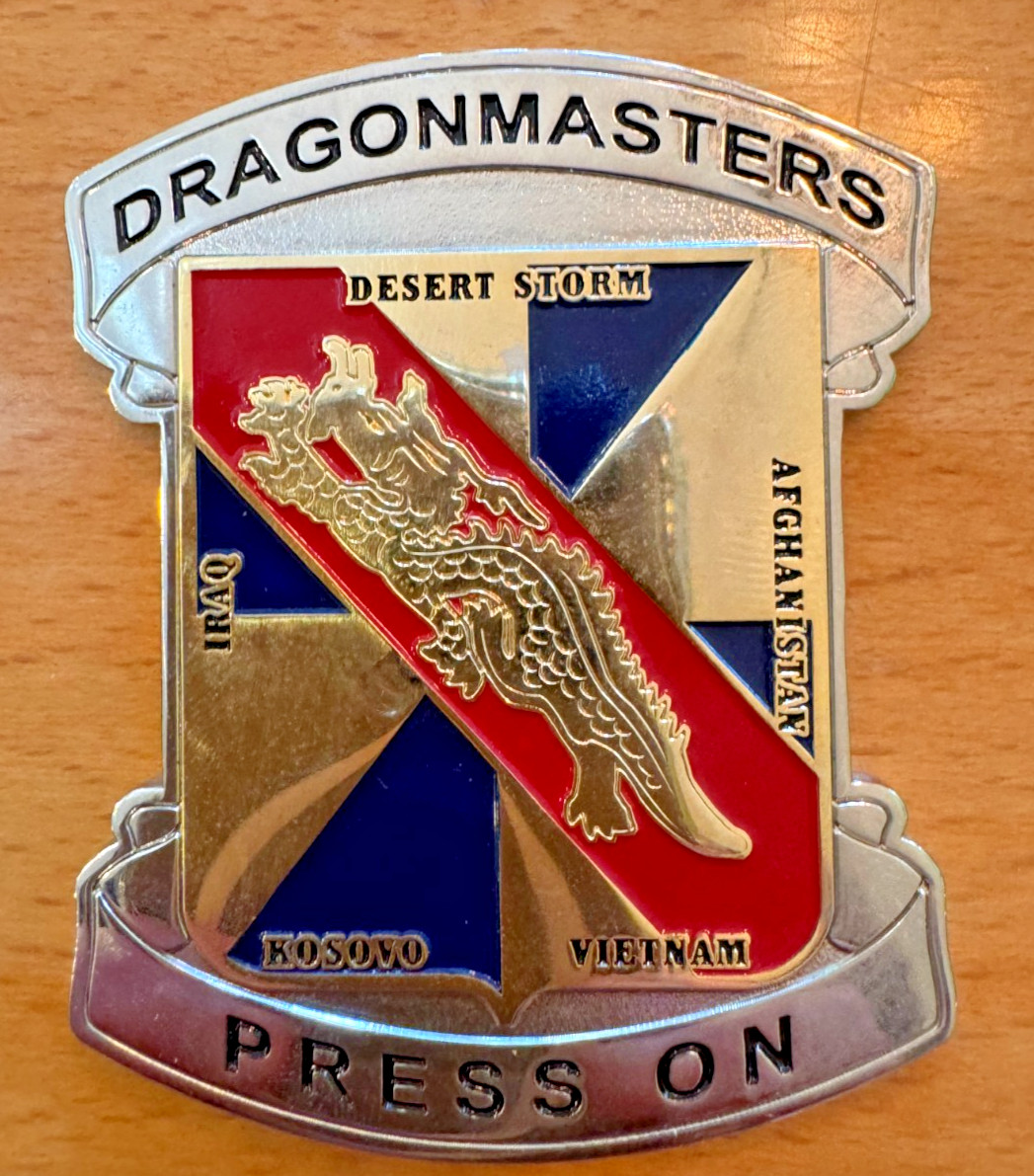 RARE, 5-159th US Army Aviation Battalion Dragonmasters Challenge Coin