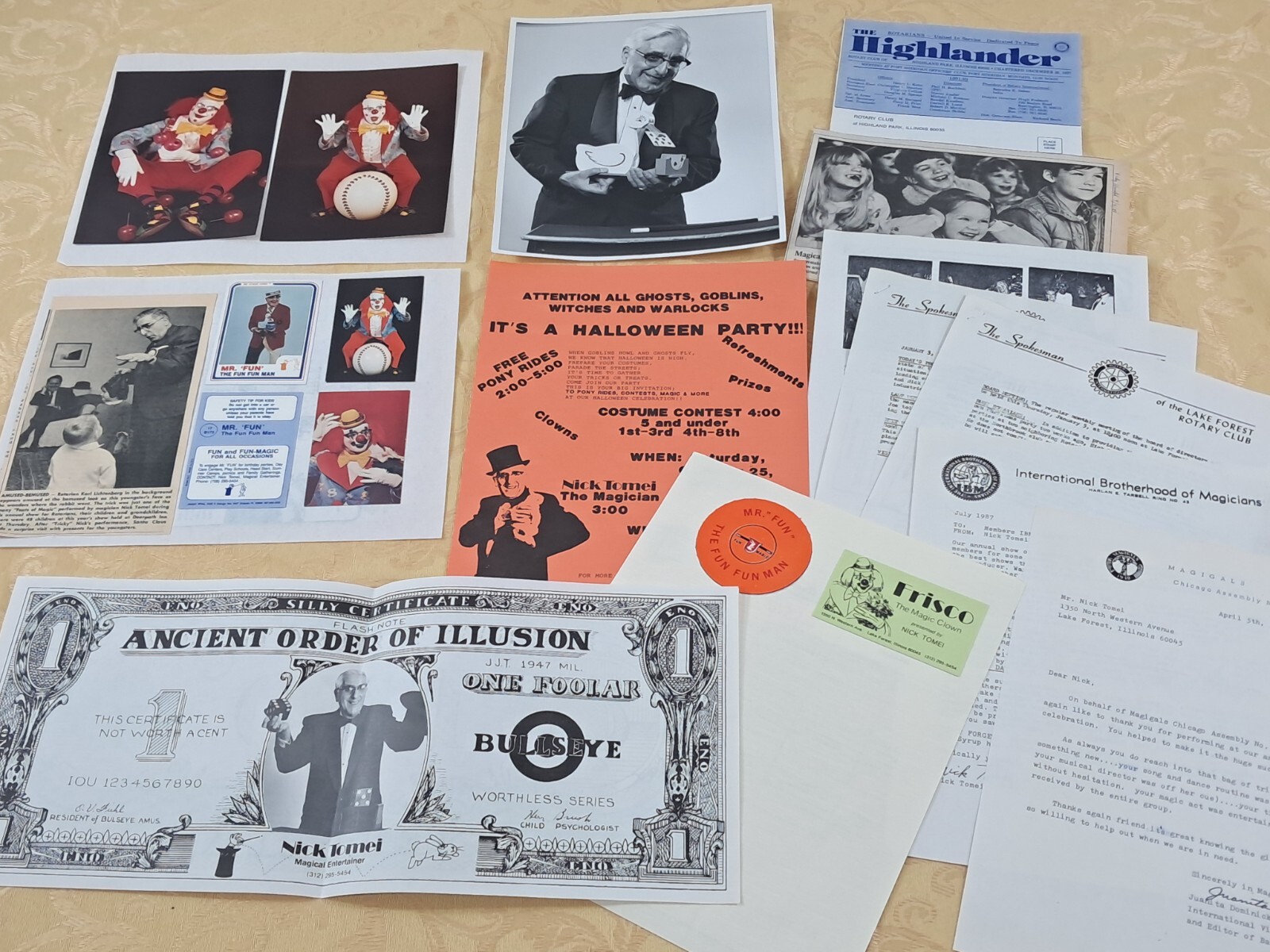 Magic Vintage Collectable Nick Tomei Lot of Letters Photos Cards & More!