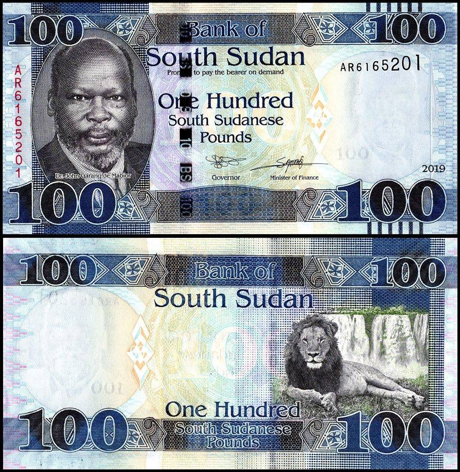 South Sudan 100 Pounds, 2019, P-15d, UNC