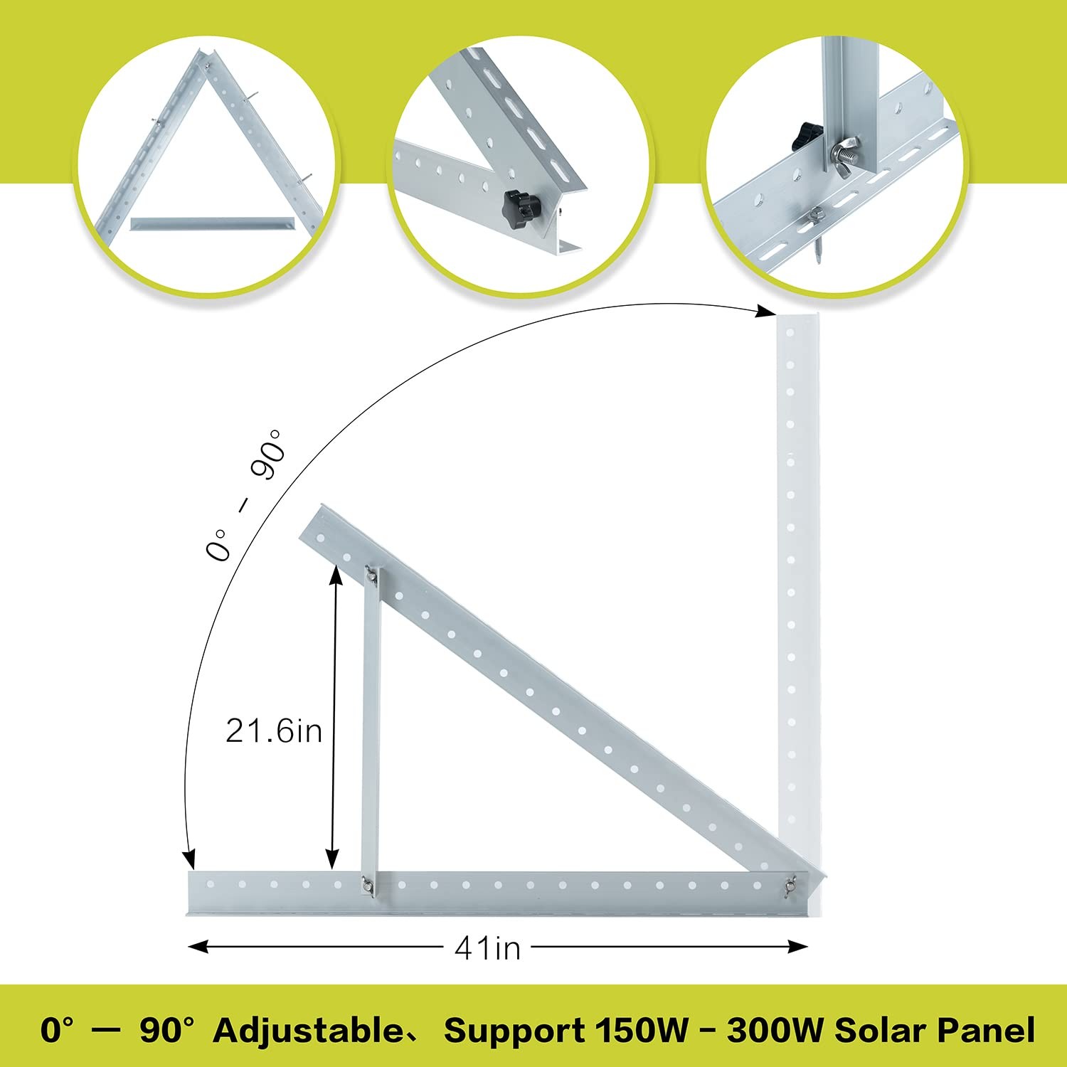 Jjn 41 Solar Panel Mount 0 To 90 Adjustable Solar Panel Mounting Brackets