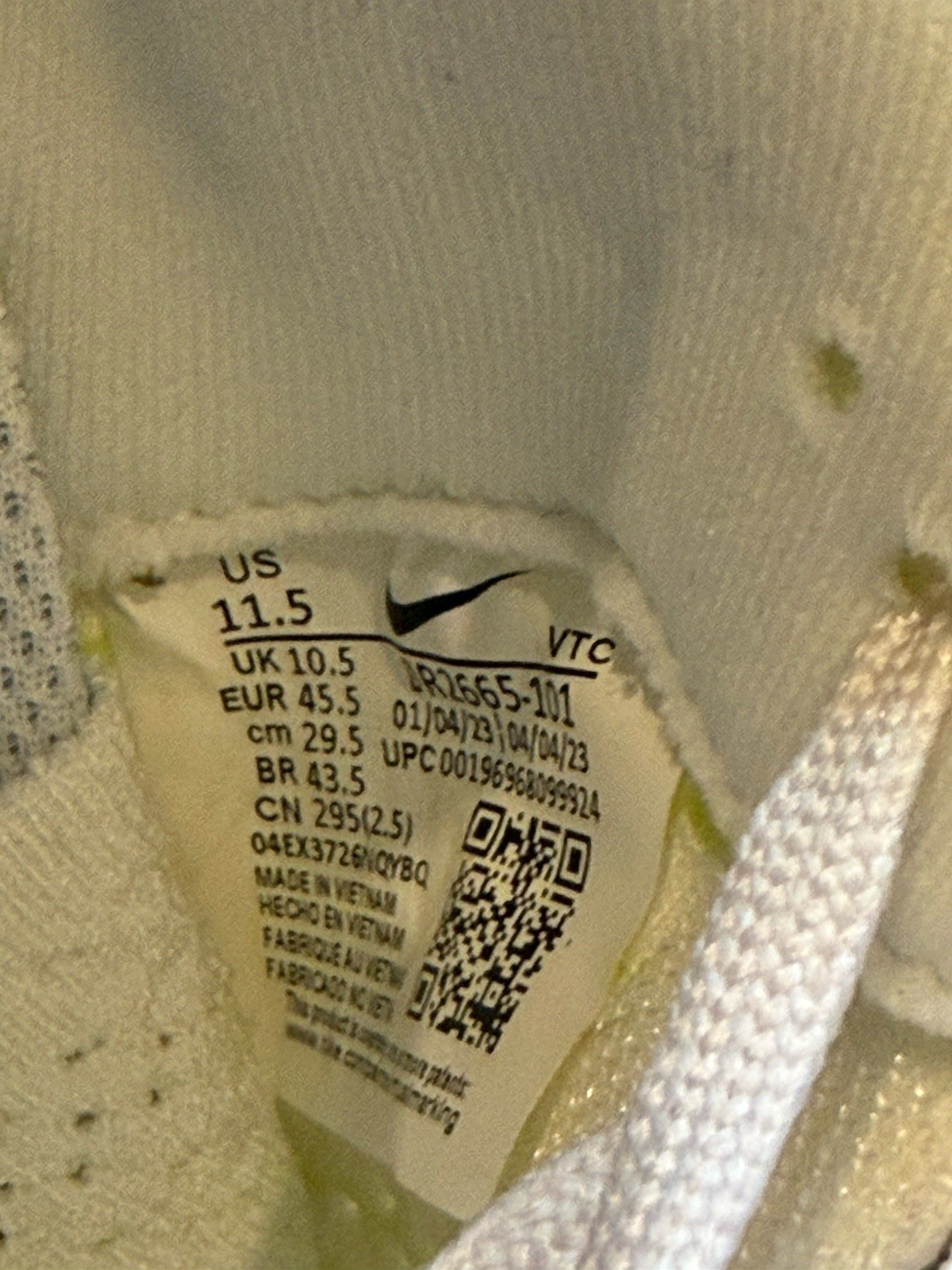 NEW Nike ReactX Infinity Run 4 Men's White Yellow Mesh Running Sneakers US 11.5