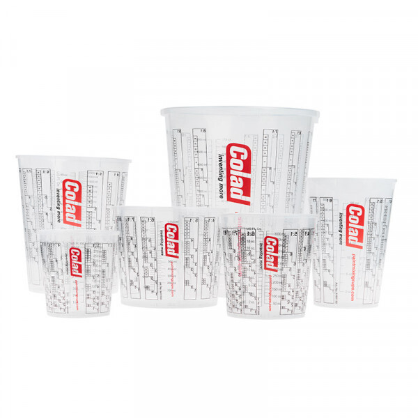 Colad Paint Mixing Cups with Printed Mixing Ratios Automotive Refinish Measuring