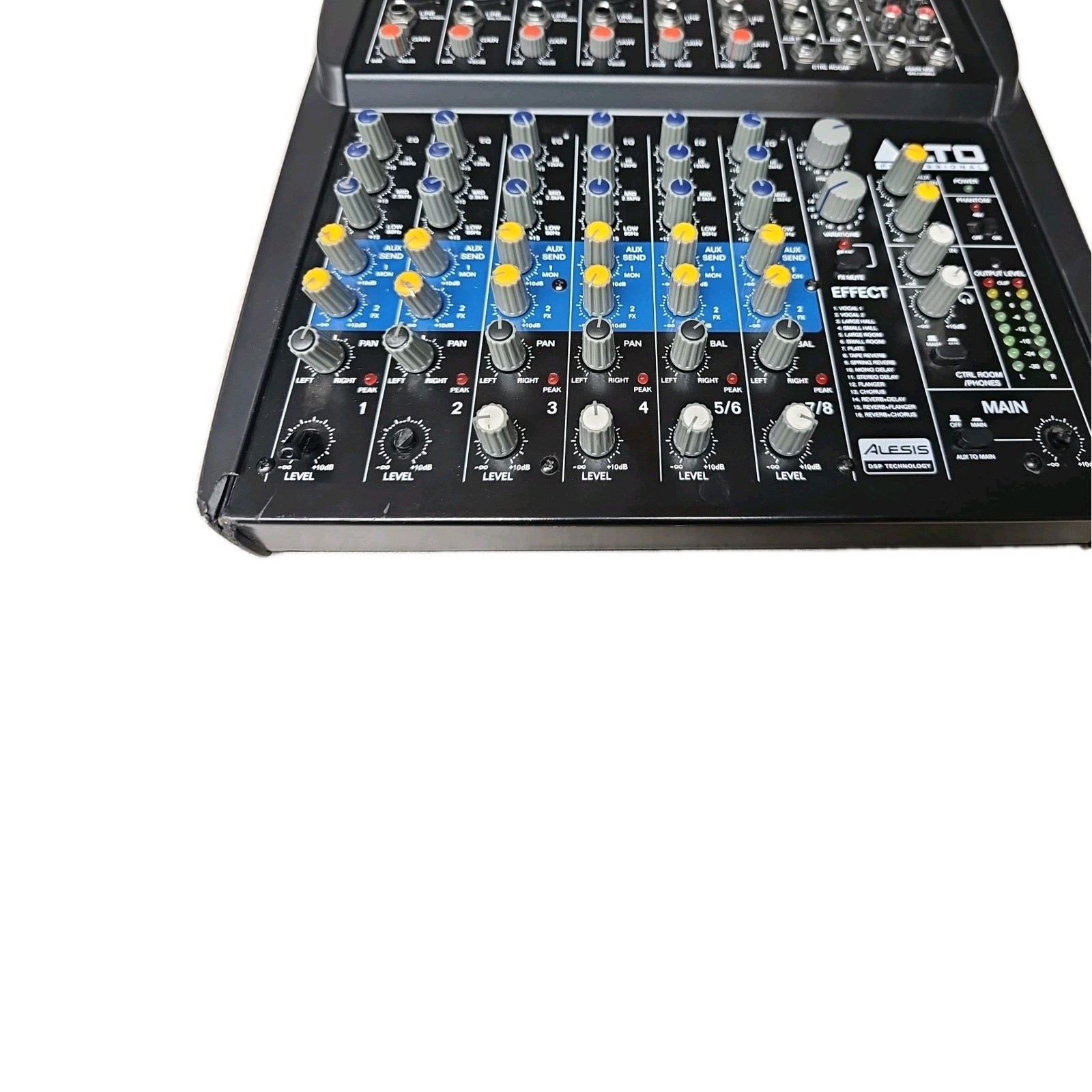 Alto Zephyr Series ZMX122FX 8-Channel Compact Mixer NO Power Cord