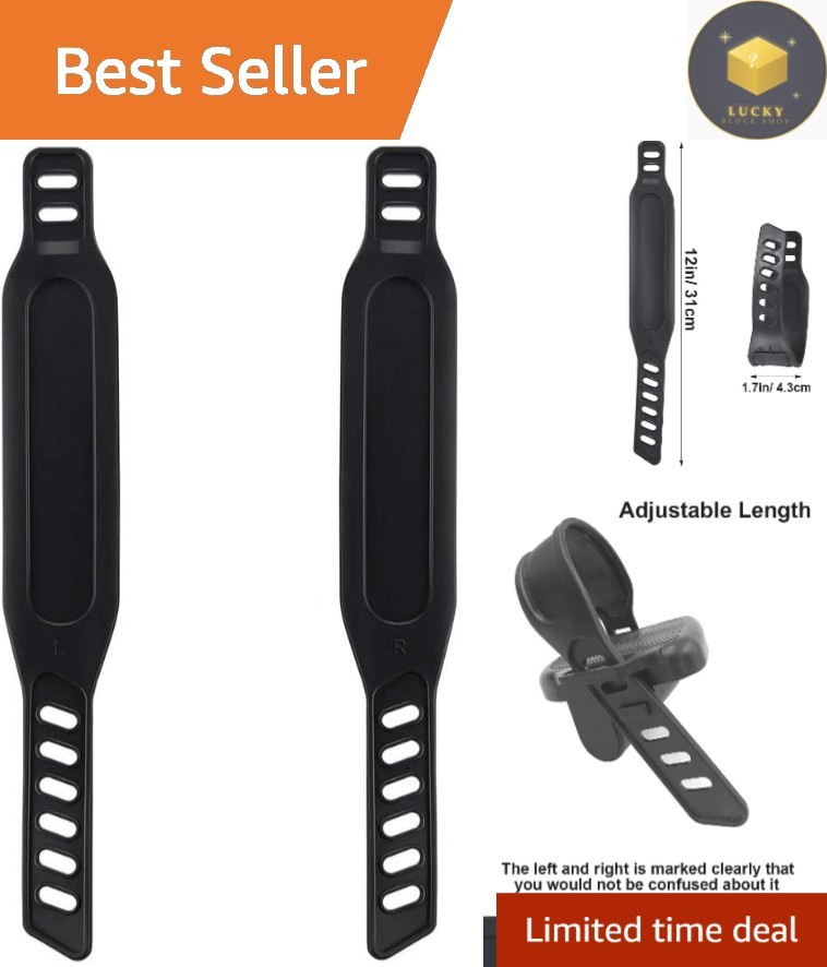 Universal Adjustable Pedal Straps for Exercise Bikes - Easy to Use 4pcs Set