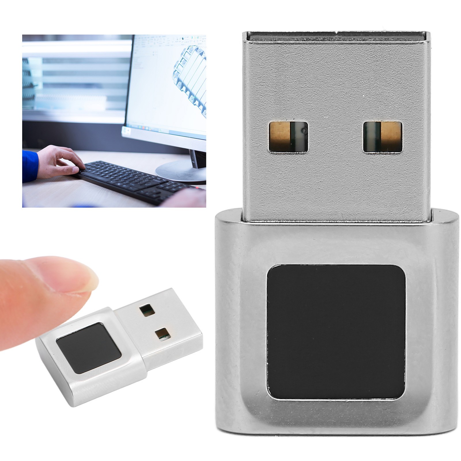USB Fingerprint Reader Compact Fast Matching For Laptops