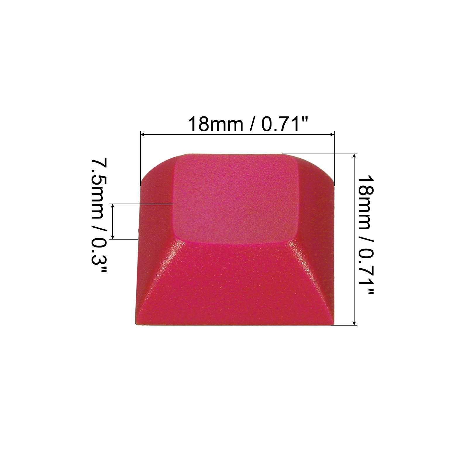 1U Blank Keycaps 10 Pack MX Keyboard Replacement Universal PBT Mechanical, Red