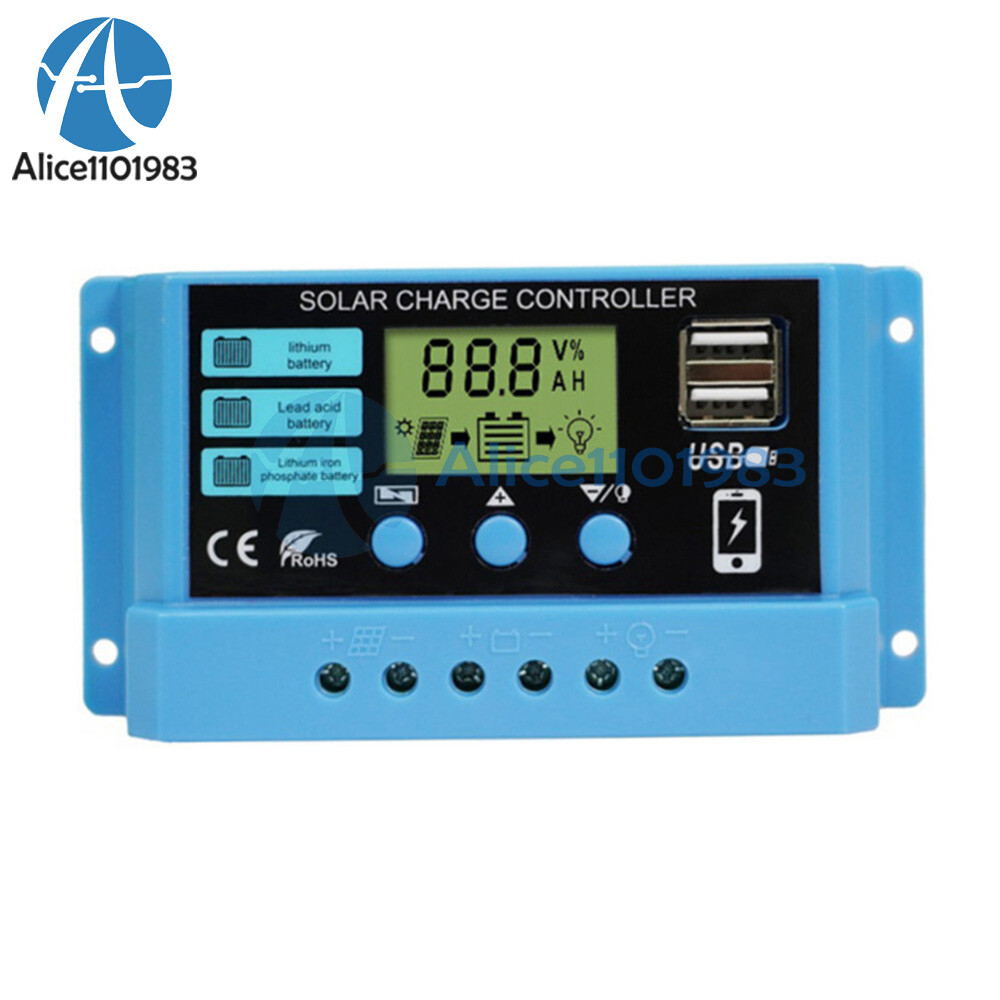 PWM Solar Charge Controller 12V 24V 10A/20A/30A Solar Panel Battery Regulator