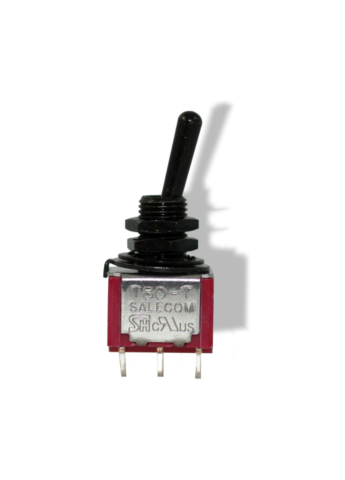 Switch Mini Toggle ON ON Black with Black Knob Bitterroot 081391BK