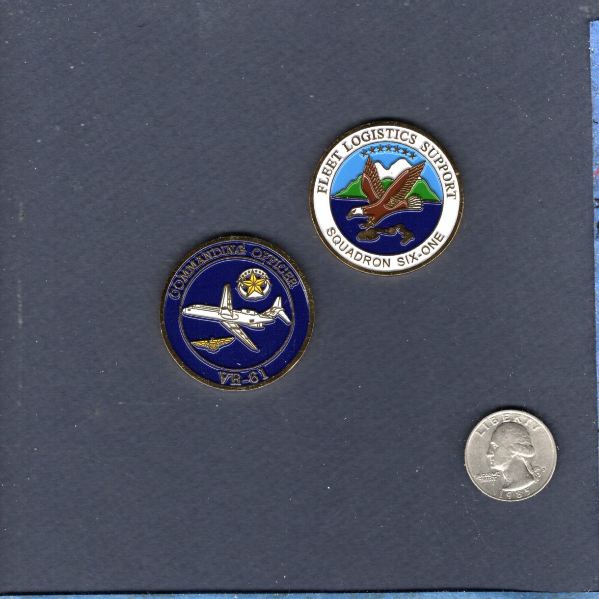 VR-61 ISLANDERS Challenge Coin US NAVY Reserve C-9 SKYTRAIN  Patch Image
