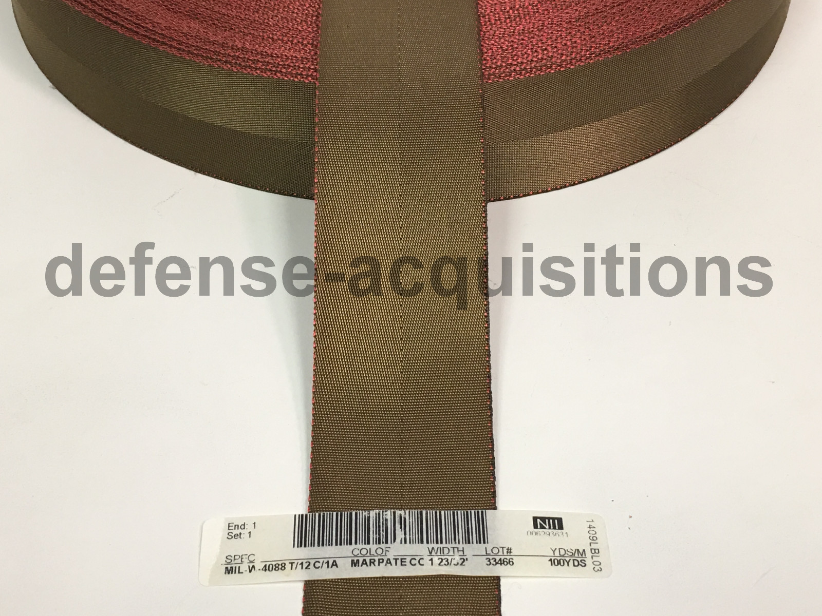 1 23/32 Inch MilSpec Military Webbing MIL-W-4088 T/12 C/1A COYOTE (MARPAT)