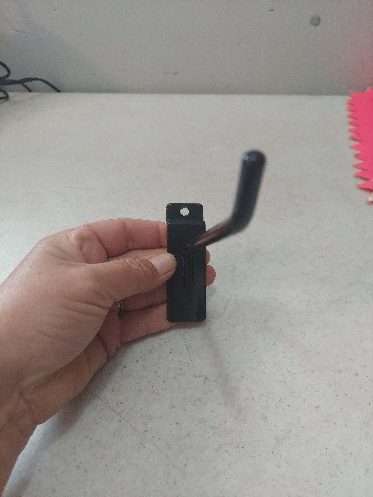 10 6" Black Slatwall Hooks