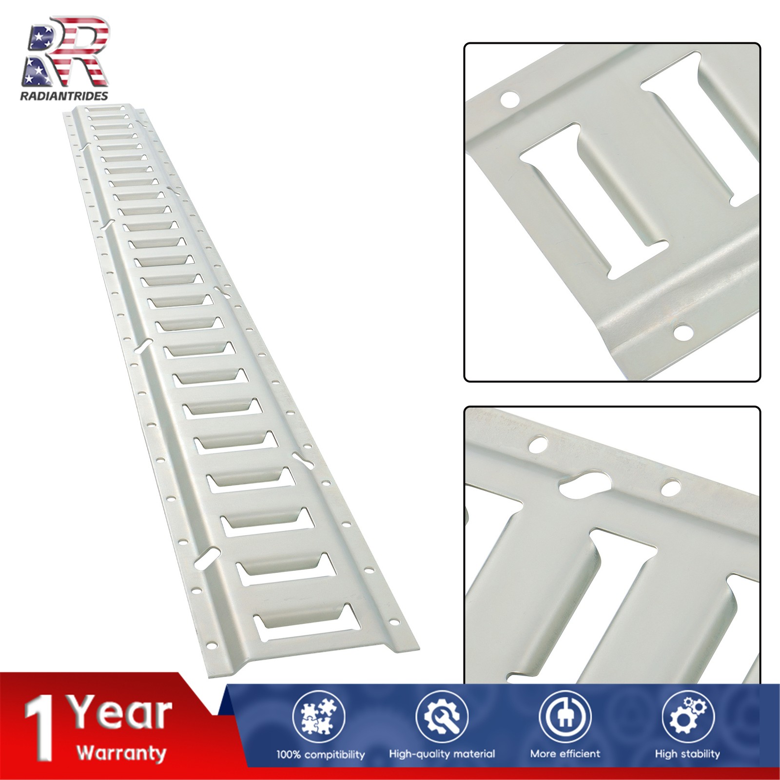 Horizontal Silver E Track Rails 4 Pack 4 Foot Fit For Enclosed Cargo Trailer