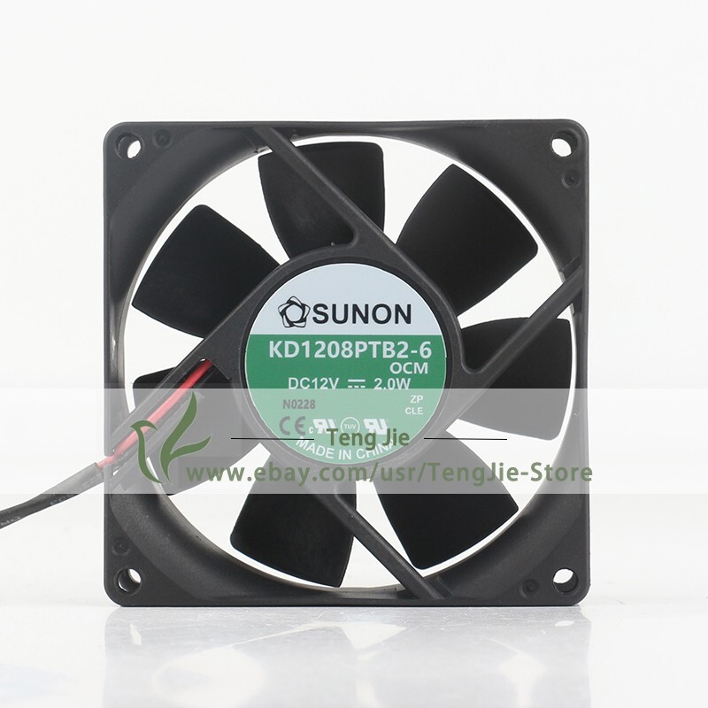 KD1208PTB2-6 DC12V 0.16A 2.0W 8025 80x80x25mm 2-Wire Axial Cooling Original Fan