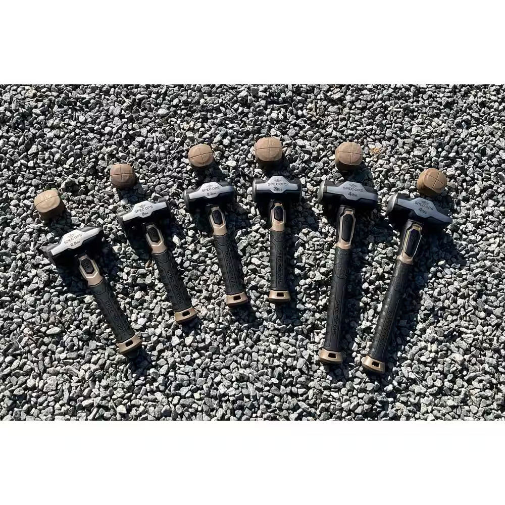 Blacksmith Hammer, 2-1/2 Lbs. Sledge Hammer W/ Removable Soft Mallet Cap, Shock