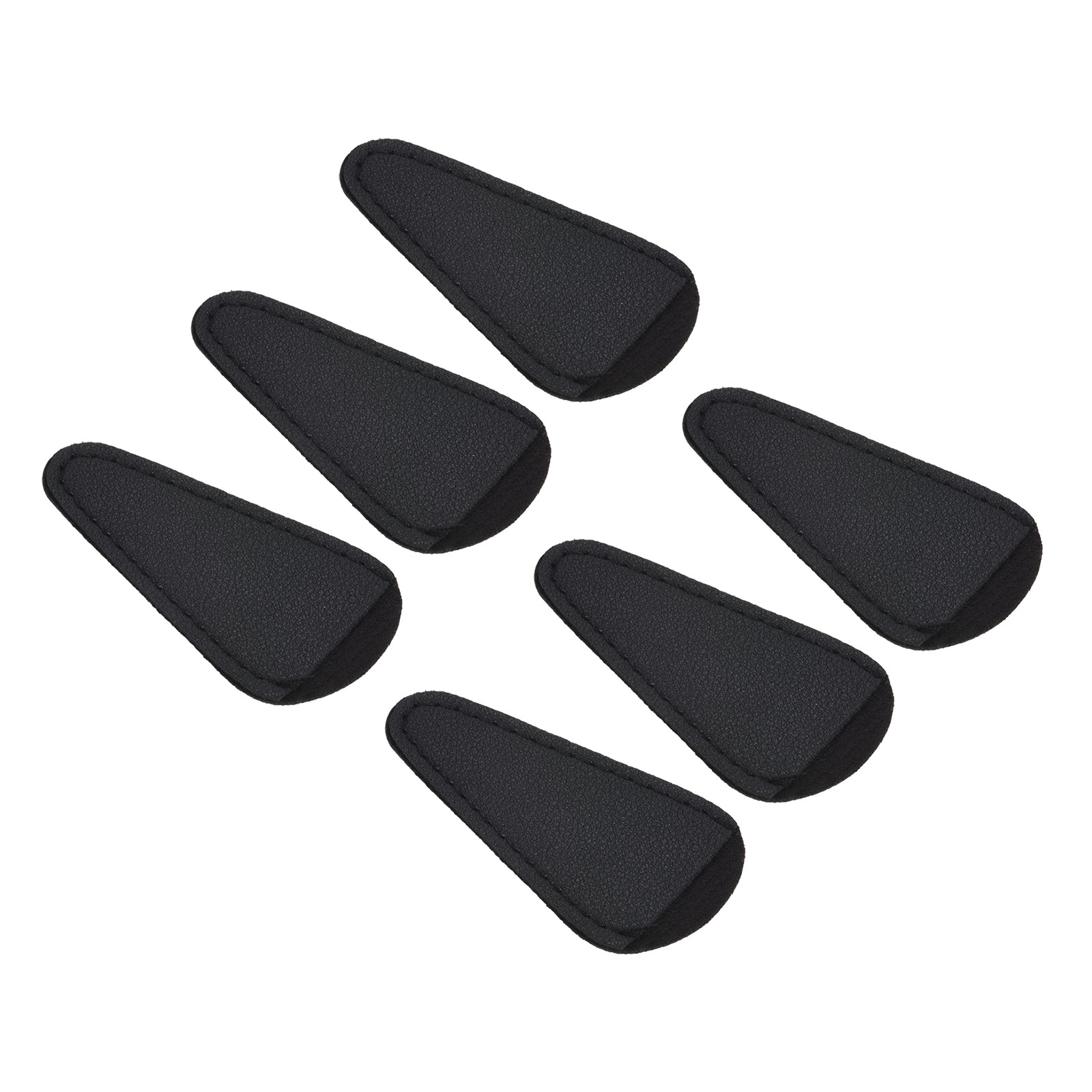 6Pcs 2.9"x1.5" PU Leather Scissors Sheath Scissor Cover Protector, Black