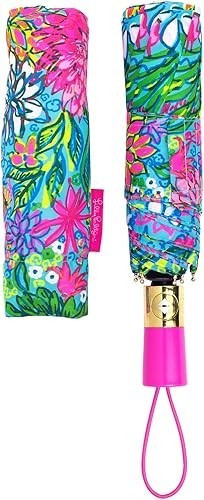 💗☔ NWT Lilly Pulitzer Folding Travel Umbrella Automatic Open & Storage Sleeve