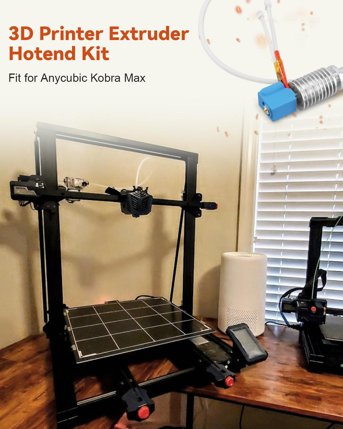 3D Printer Extruder Hotend Kit Fit for Kobra Max 3D Printer with 5 PCS Silic...