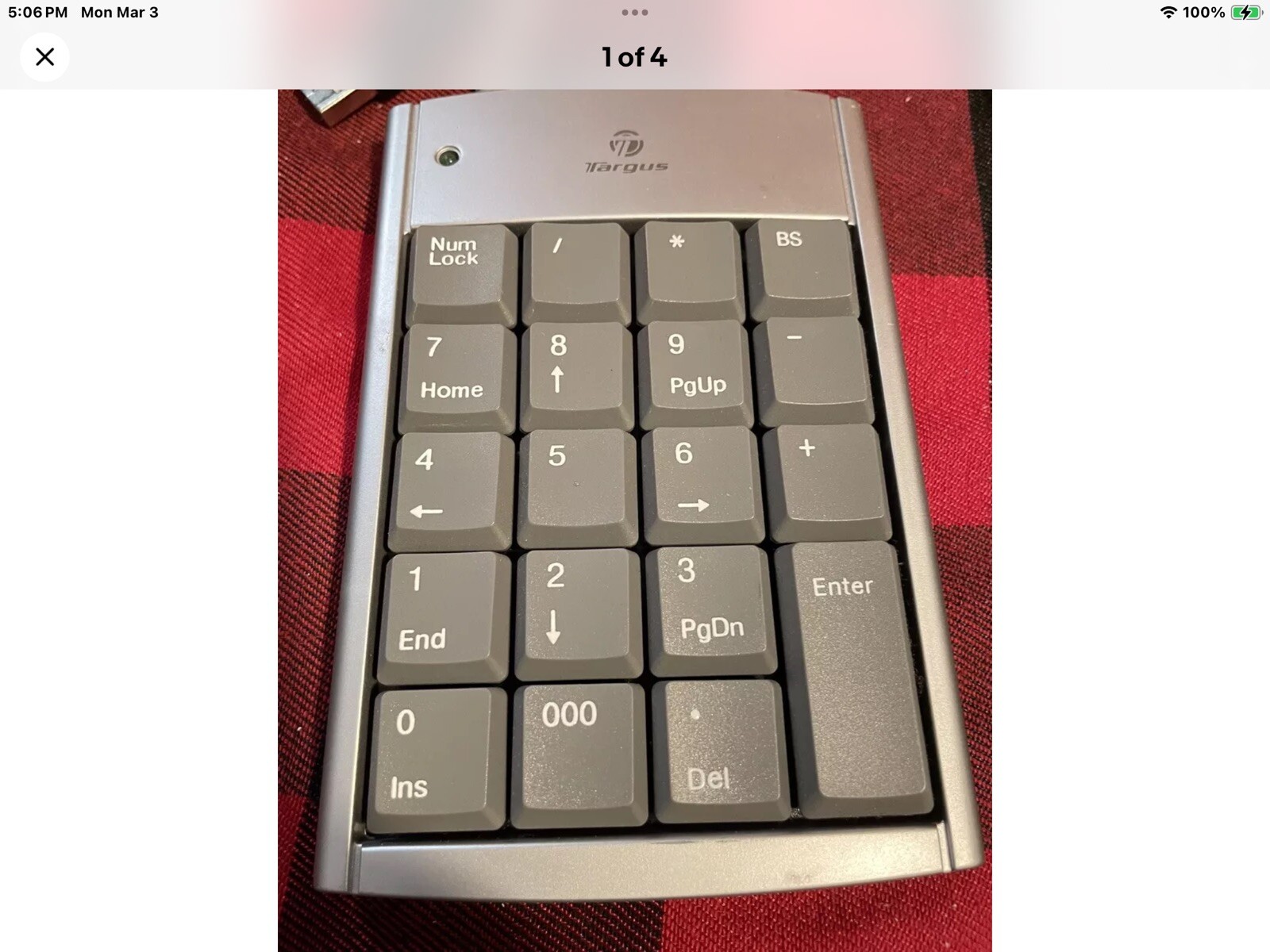Numatic Keypad USB corded￼