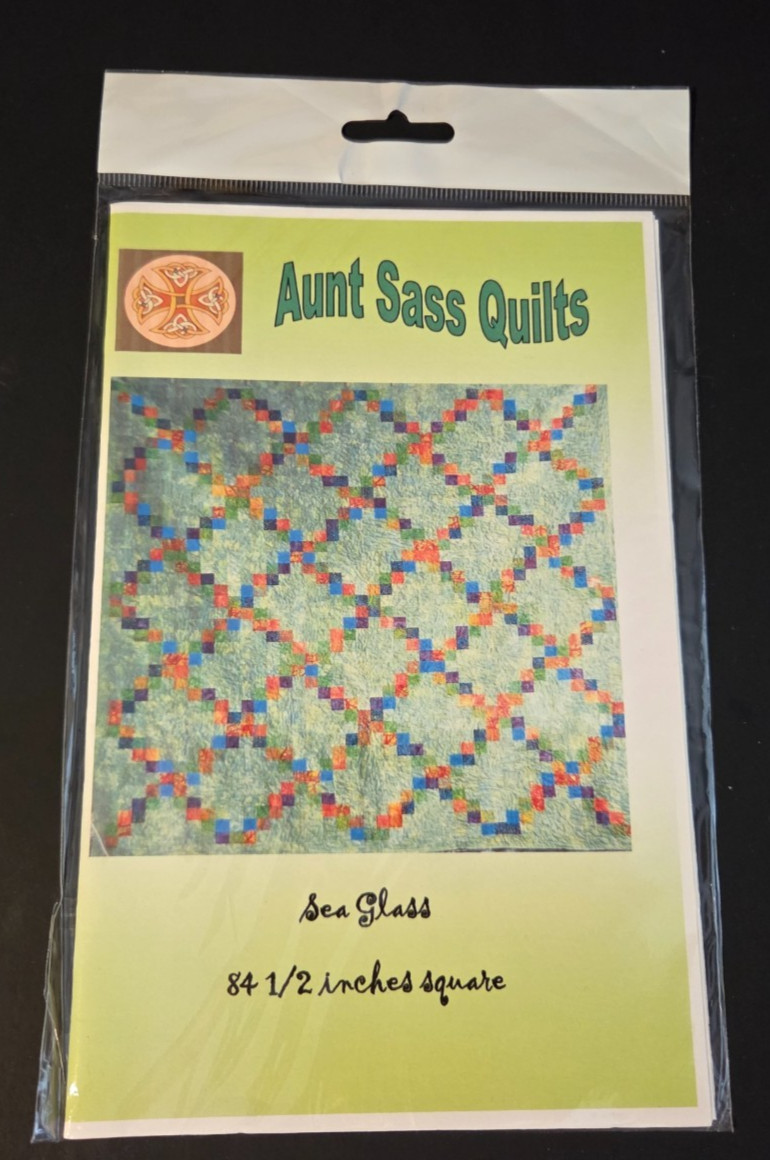 Sea Glass Quilt Pattern by Aunt Sass Quilts 84.5 inches square