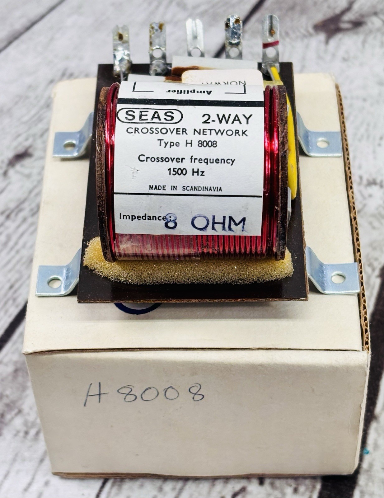 SEAS Type H8008 2 Way Crossover 1500Hz 8 Ohm Speaker Network Tested NOS