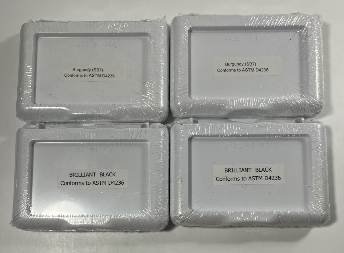 Lot of 4 Stamp Ink Pads Sealed Black Burgundy SB7 Made in USA