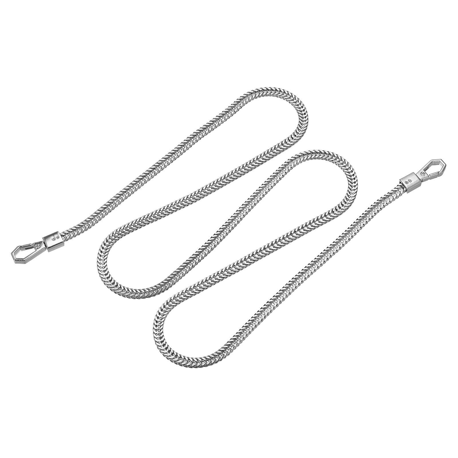 47" Purse Chain Strap Purse Handle Cross Body Shoulder Replacement Strap, Silver