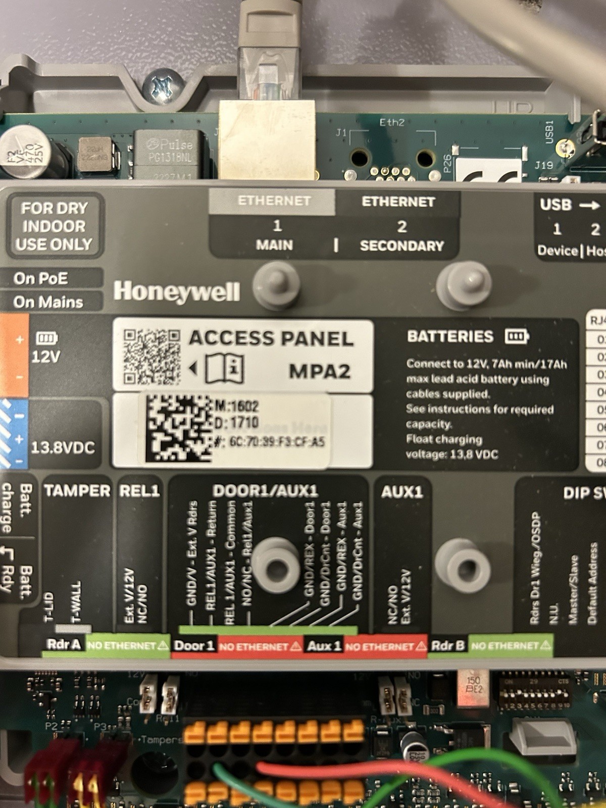 👍 Honeywell Maxpro Access MPA2 Door Access Control Panel Box 2 Door Controller