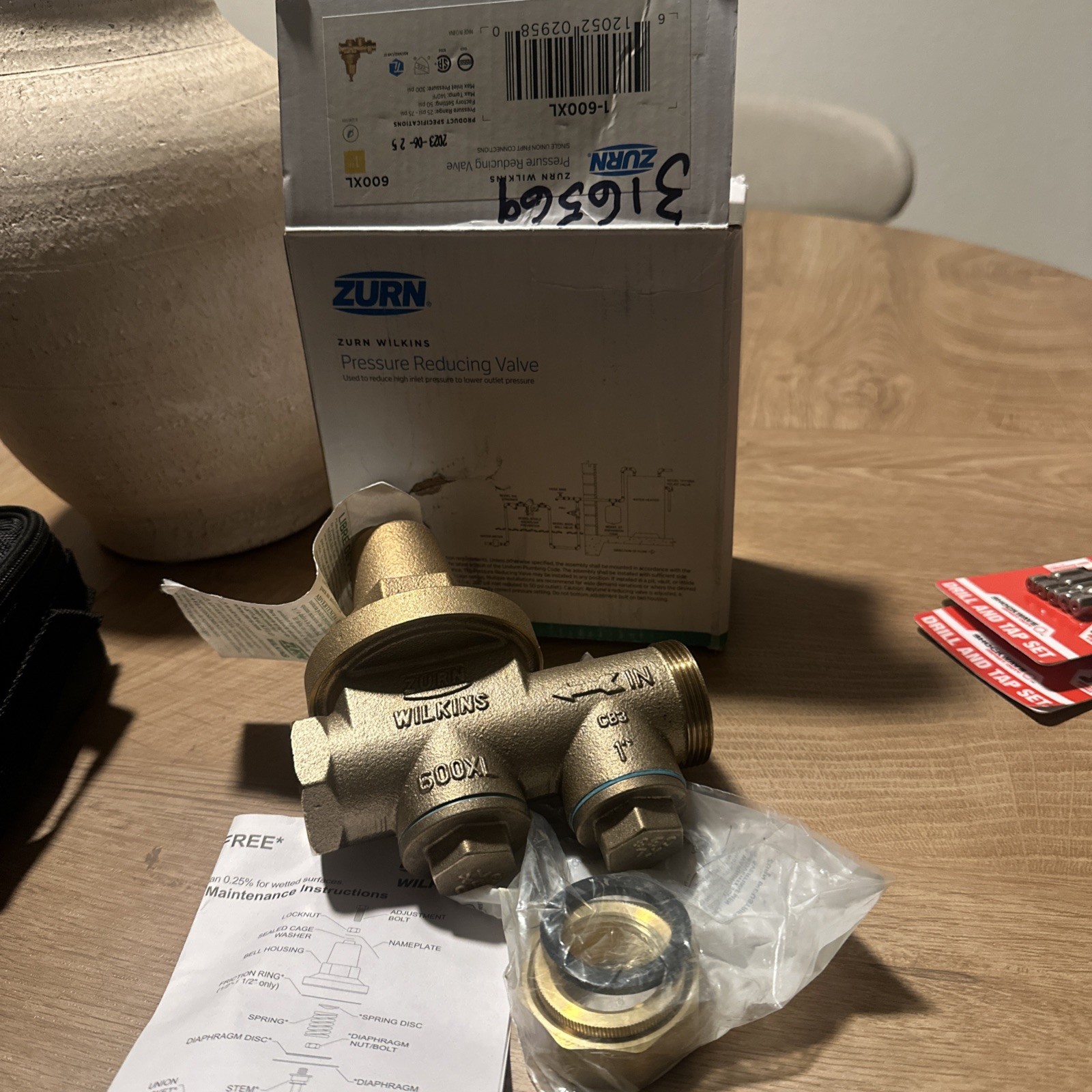 Zurn Wilkins 1-600XL Lead Free 1" Water Pressure Reducing Valve