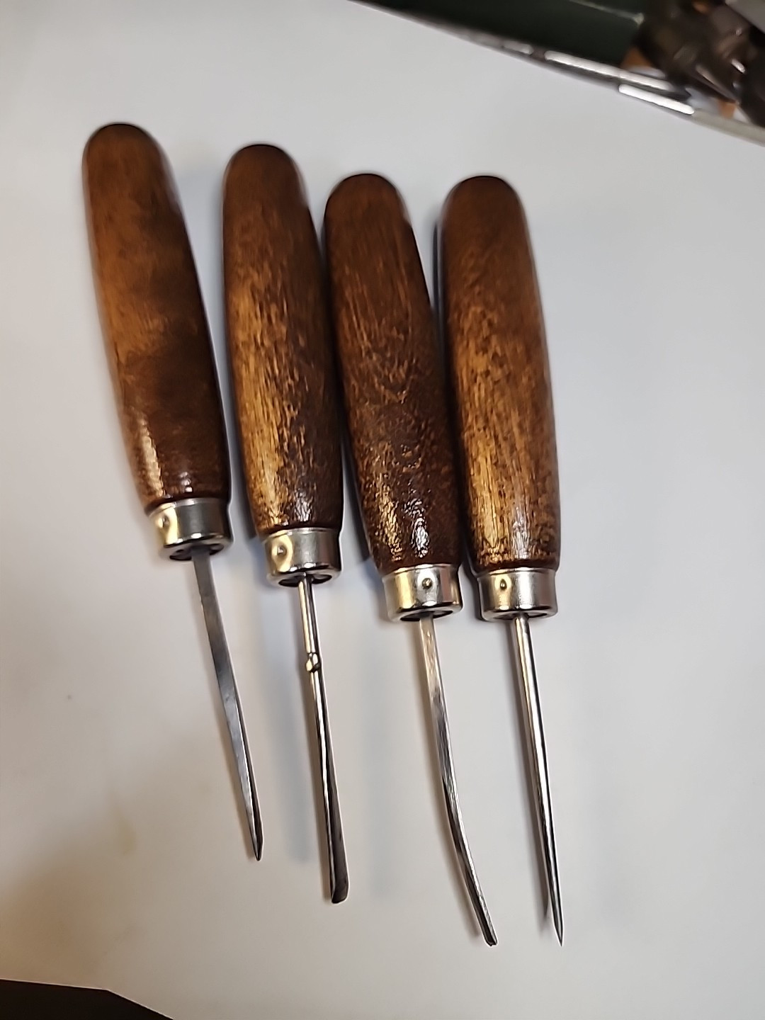 4 Vintage Wood lathe turning Tools -- WC Supply WOOD CARVERS SUPPLY