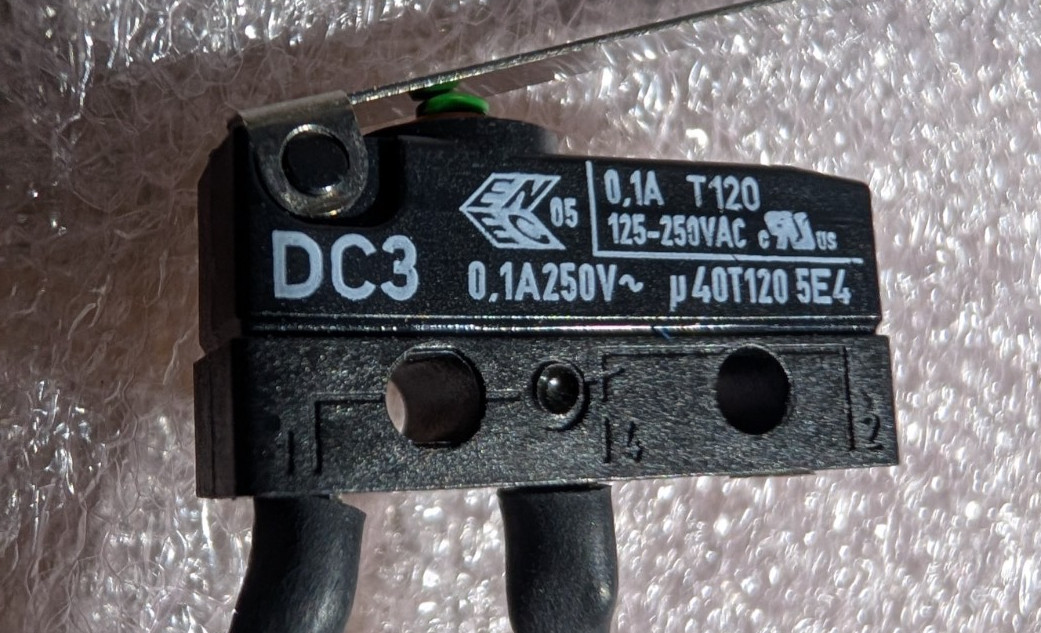 DC3 Micro Lever Switch T120 -With Lever and Harness Microswitch Fast Ship! #S116
