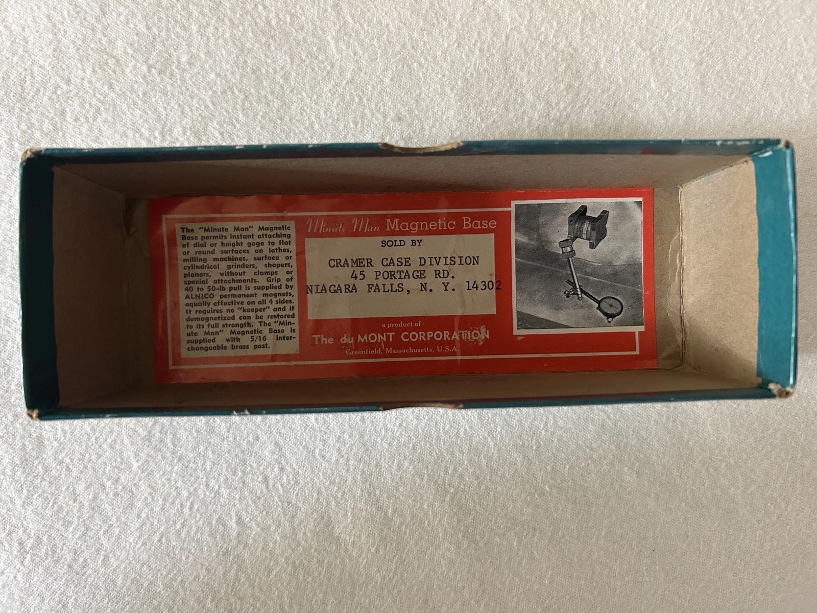 DuMont Corporation Minute Man Magnet Dial Indicator Base