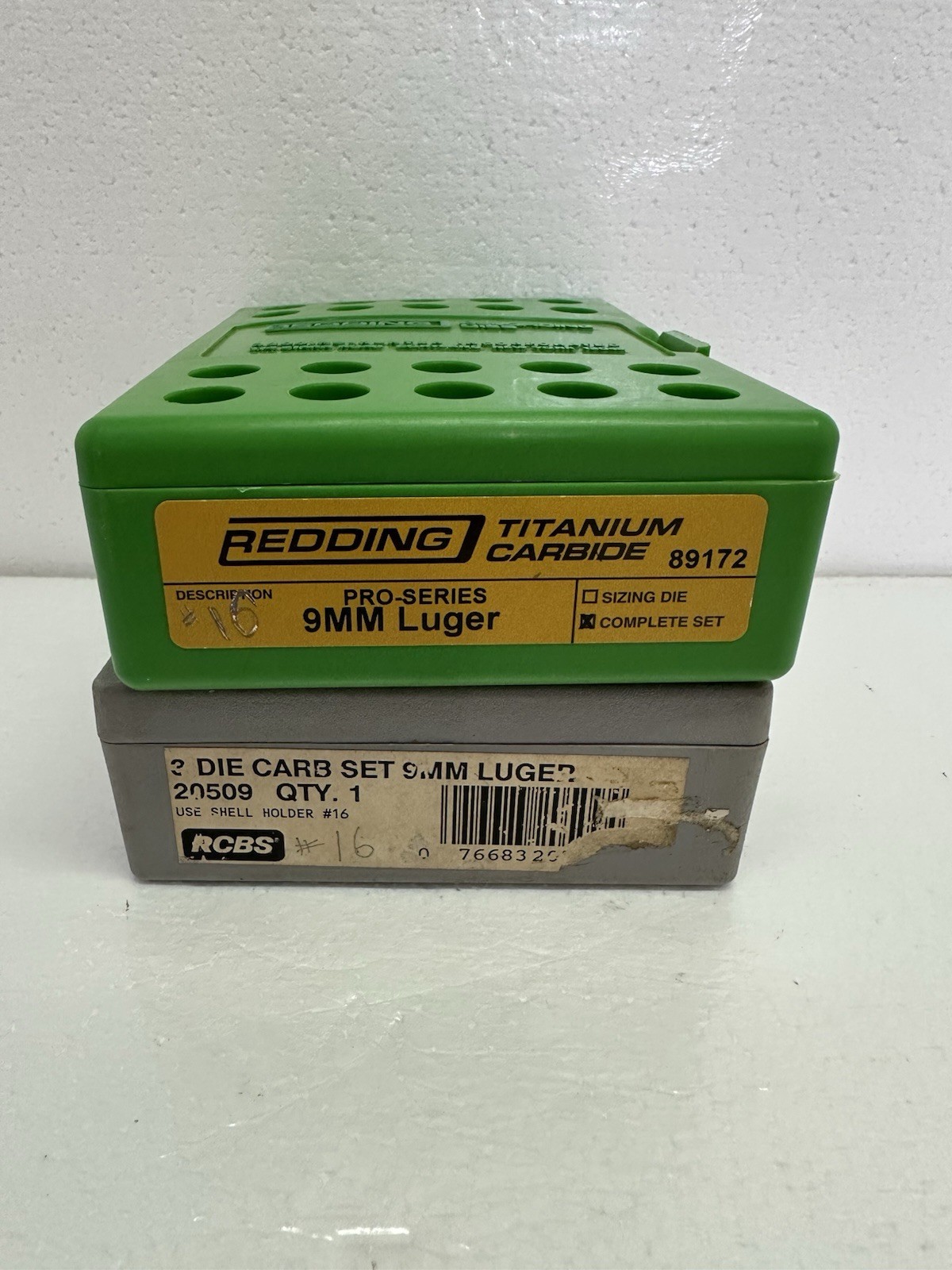 RCBS 3 Die Carb Set + REDDING Pro Series 9mm Luger Handgun Die Set (89172)