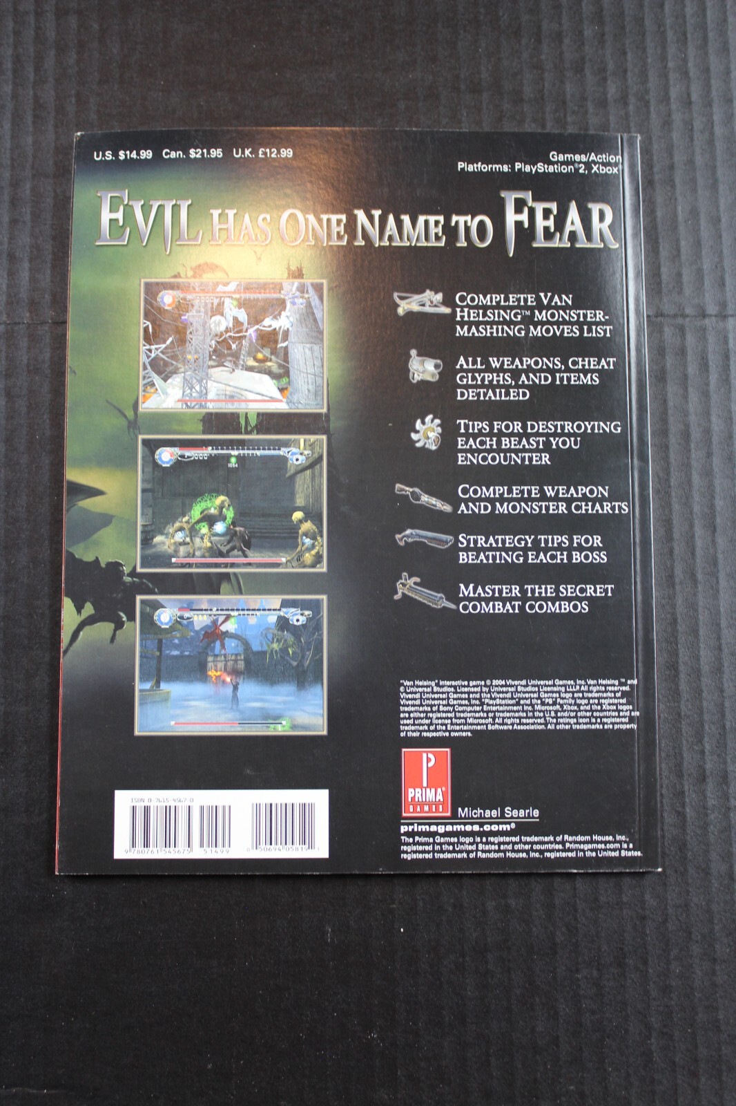 Van Helsing Prima Official Strategy Guide PS2 Xbox Saffire
