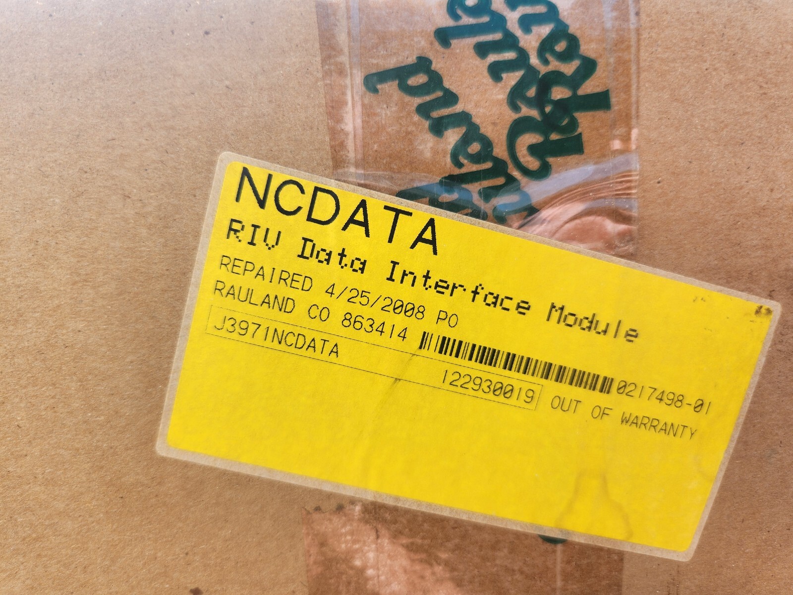 RAULAND BORG RESPONDER 4 NCDATA DATA CONTROL MODULES