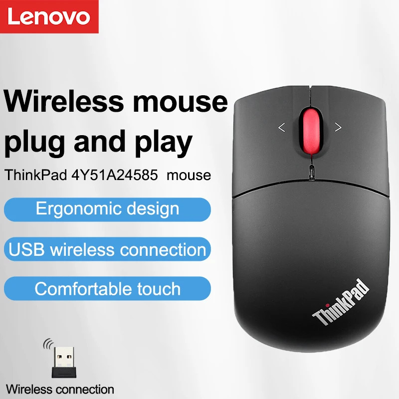 Wireless Mouse  Thinkpad Wireless Laser Mouse Office Mouse Black